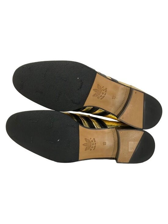 Gucci Loafers 10 3 Stripe Horsebit Gold Leather main image 6